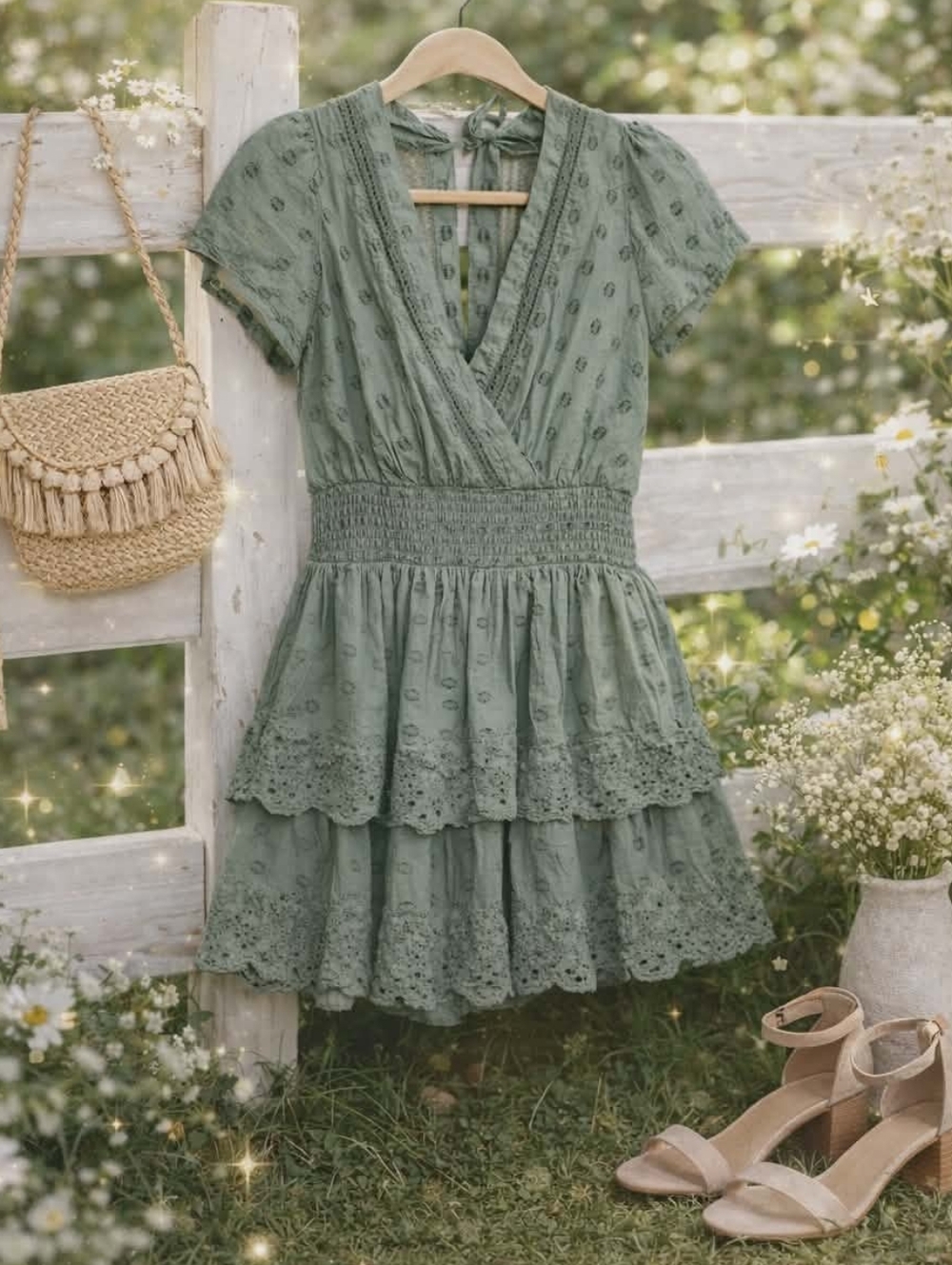 American Eagle Outfitters Sage Green Mini Dress Size Small